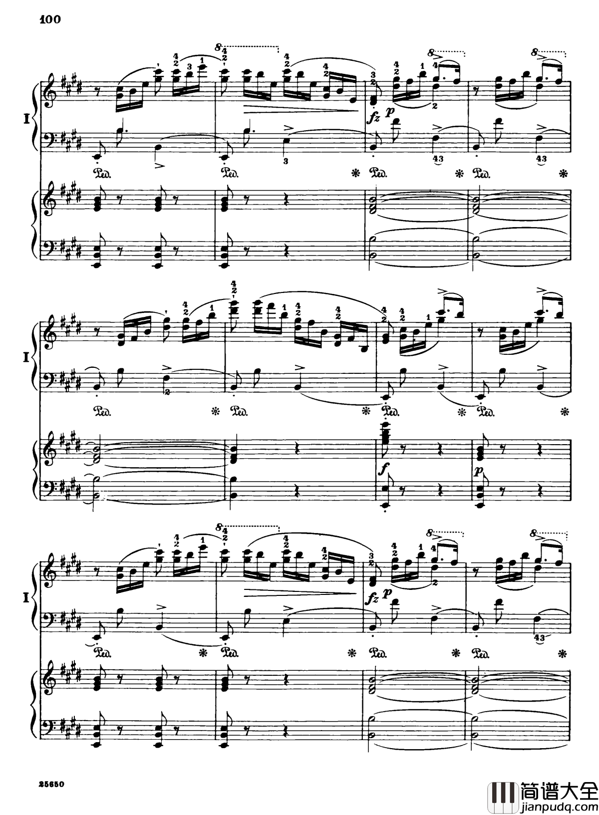 肖邦第一钢琴协奏曲钢琴谱_肖邦