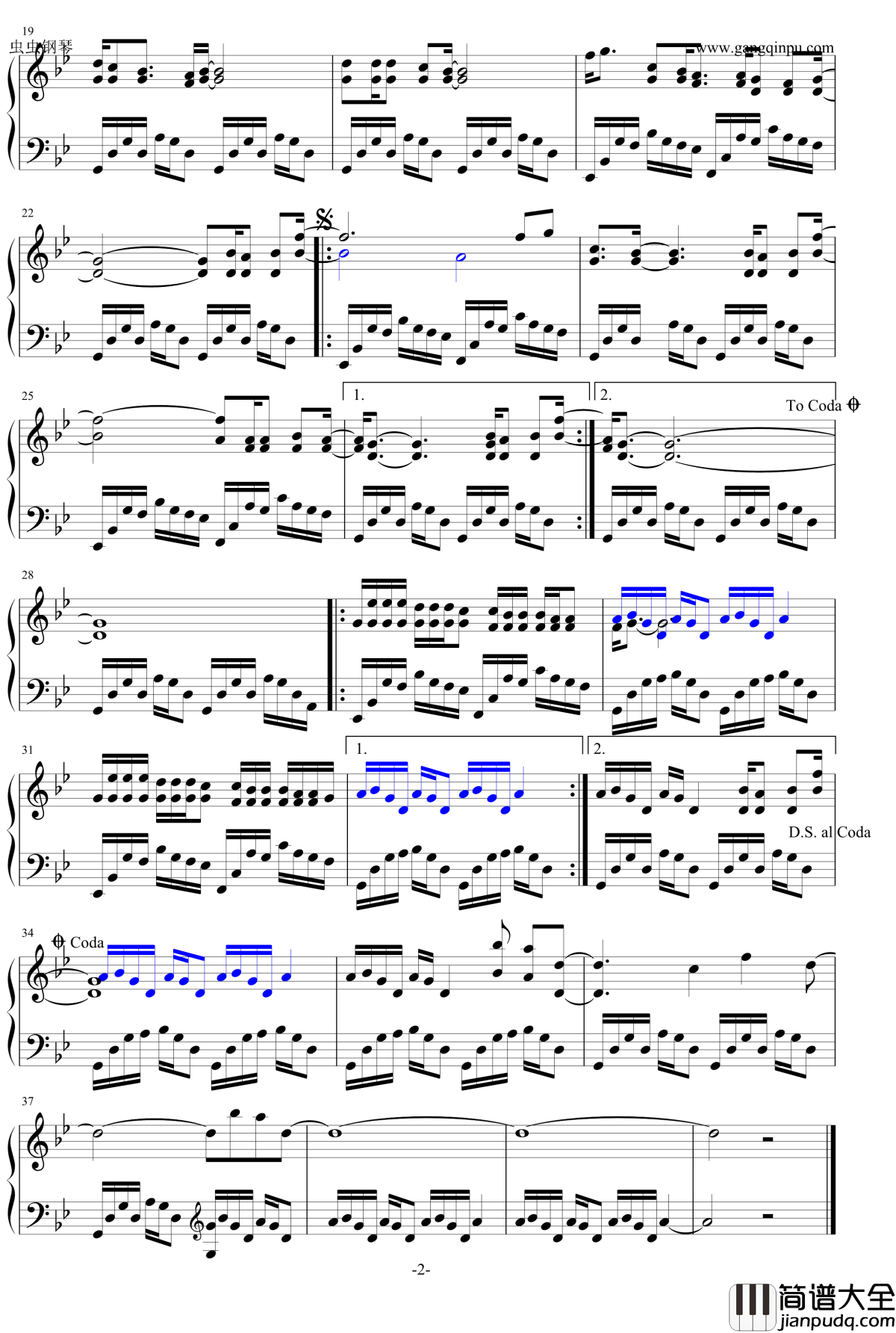 A_Thousand_Words钢琴谱_Hoobastank
