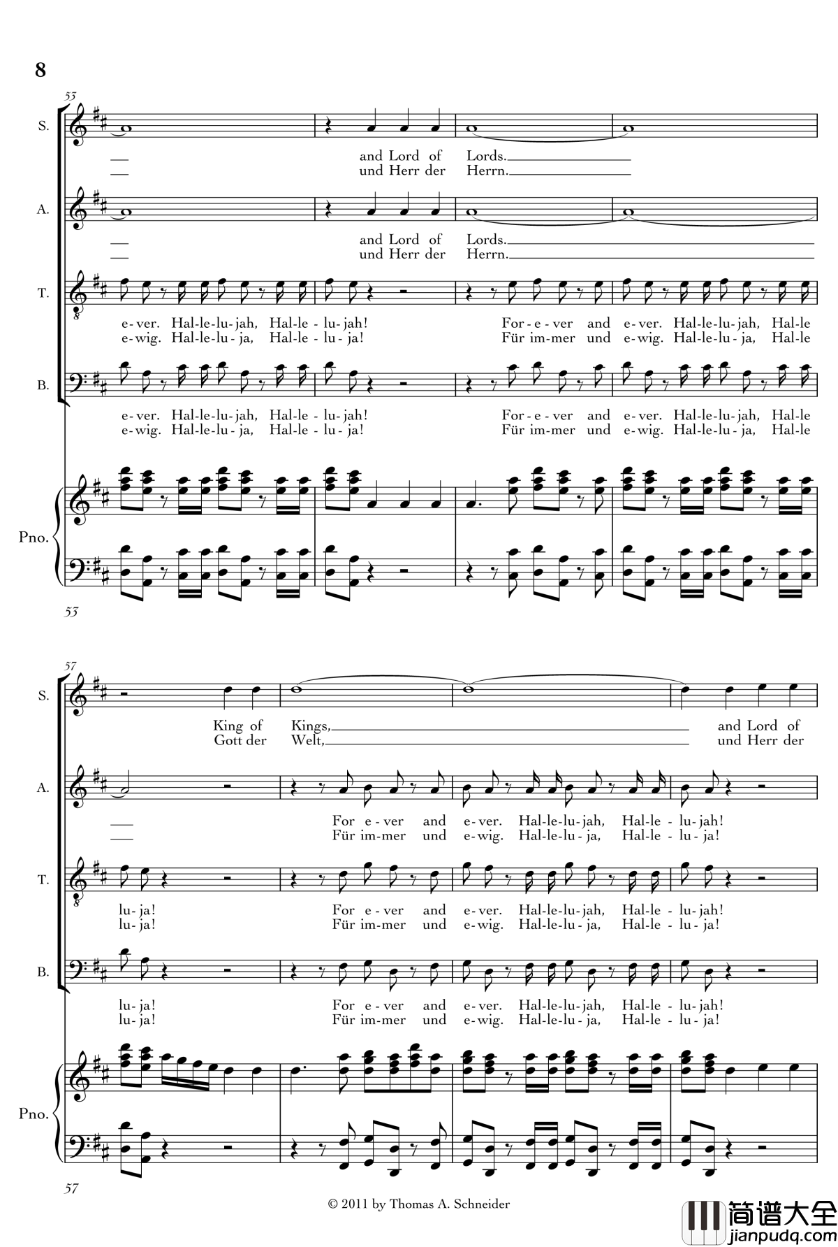 Halleluja钢琴谱_Handel