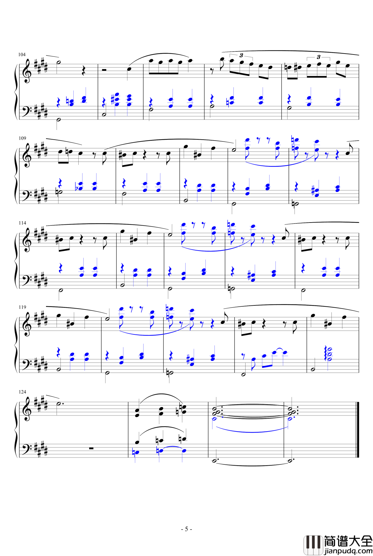 La_Vanille钢琴谱_独奏用_香草_thisisit2009