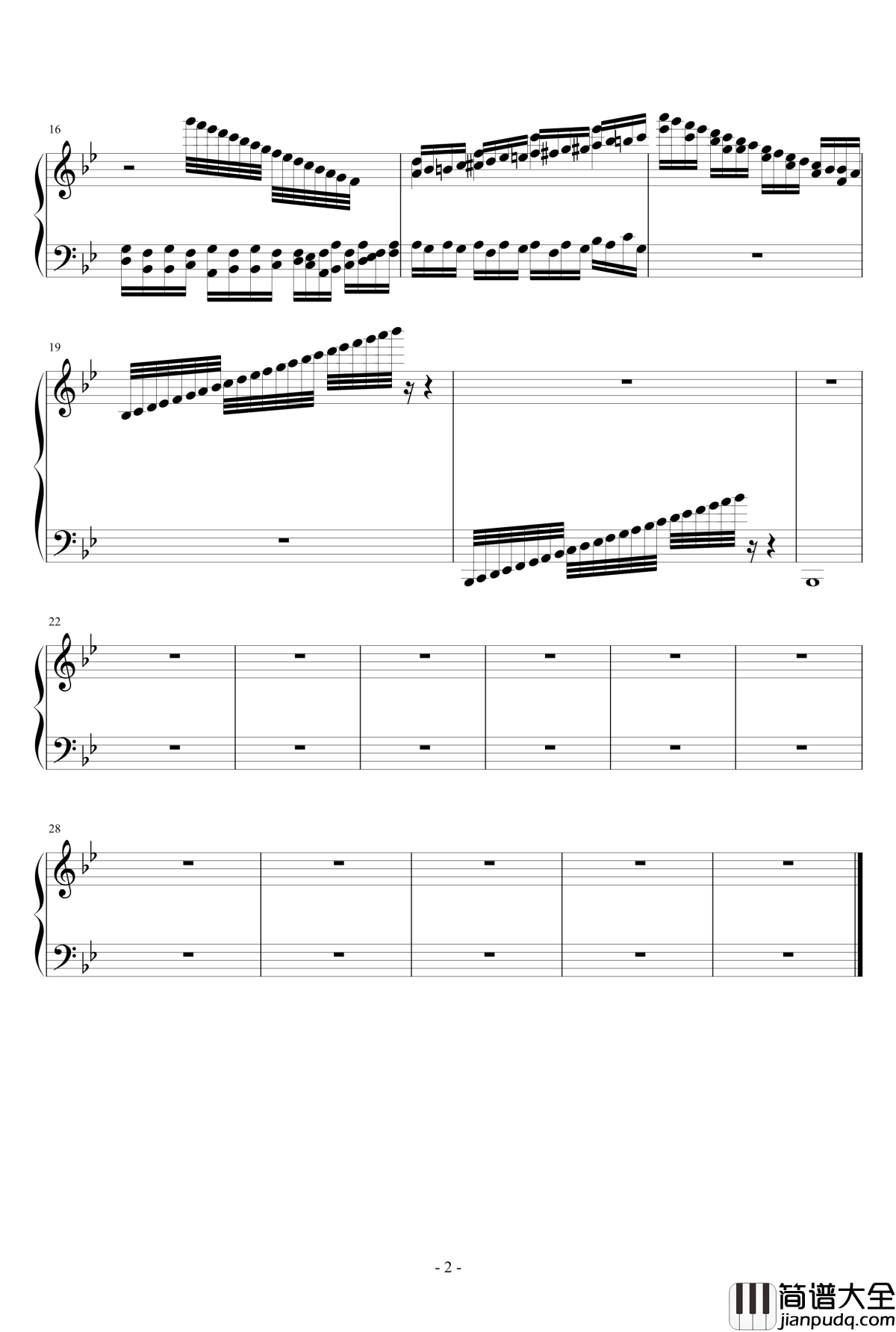 超神练习曲一号序曲钢琴谱_熊哥Herobrine