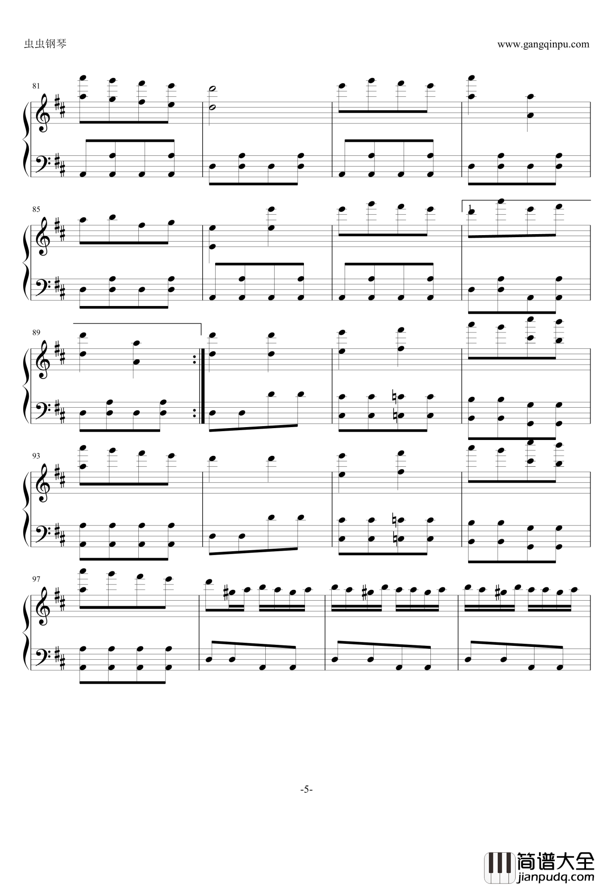 康康舞曲钢琴谱_雅克·奥芬巴赫