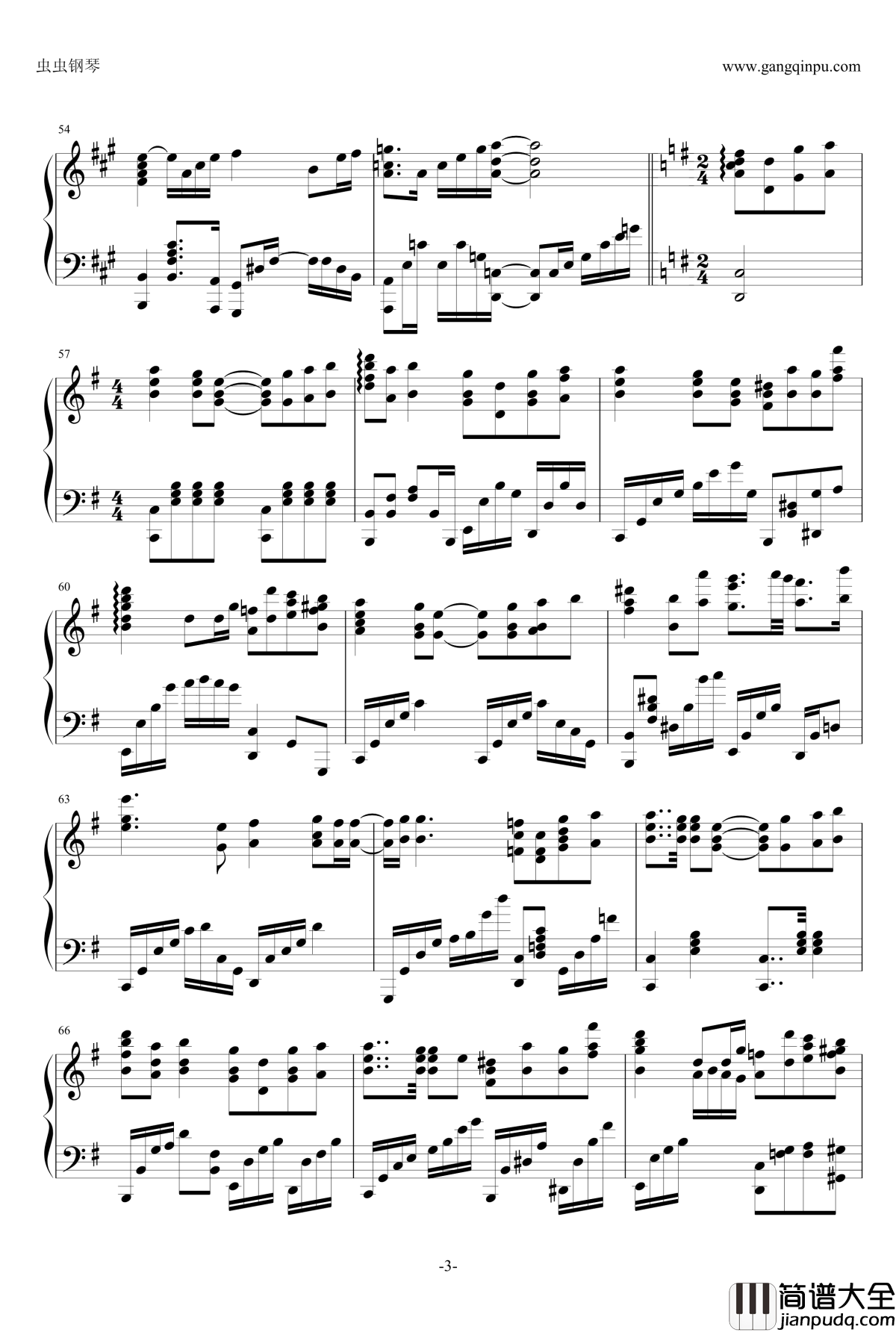 渚Warm_Piano_Arrange钢琴谱_Clannad