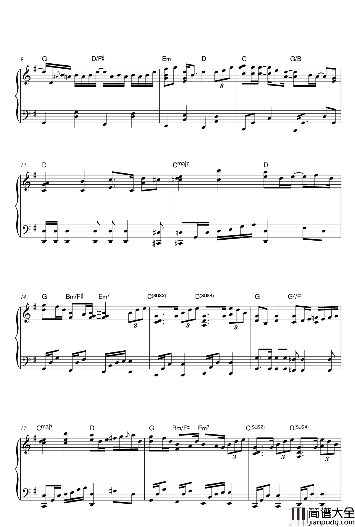 我的歌声里钢琴谱_曲婉婷
