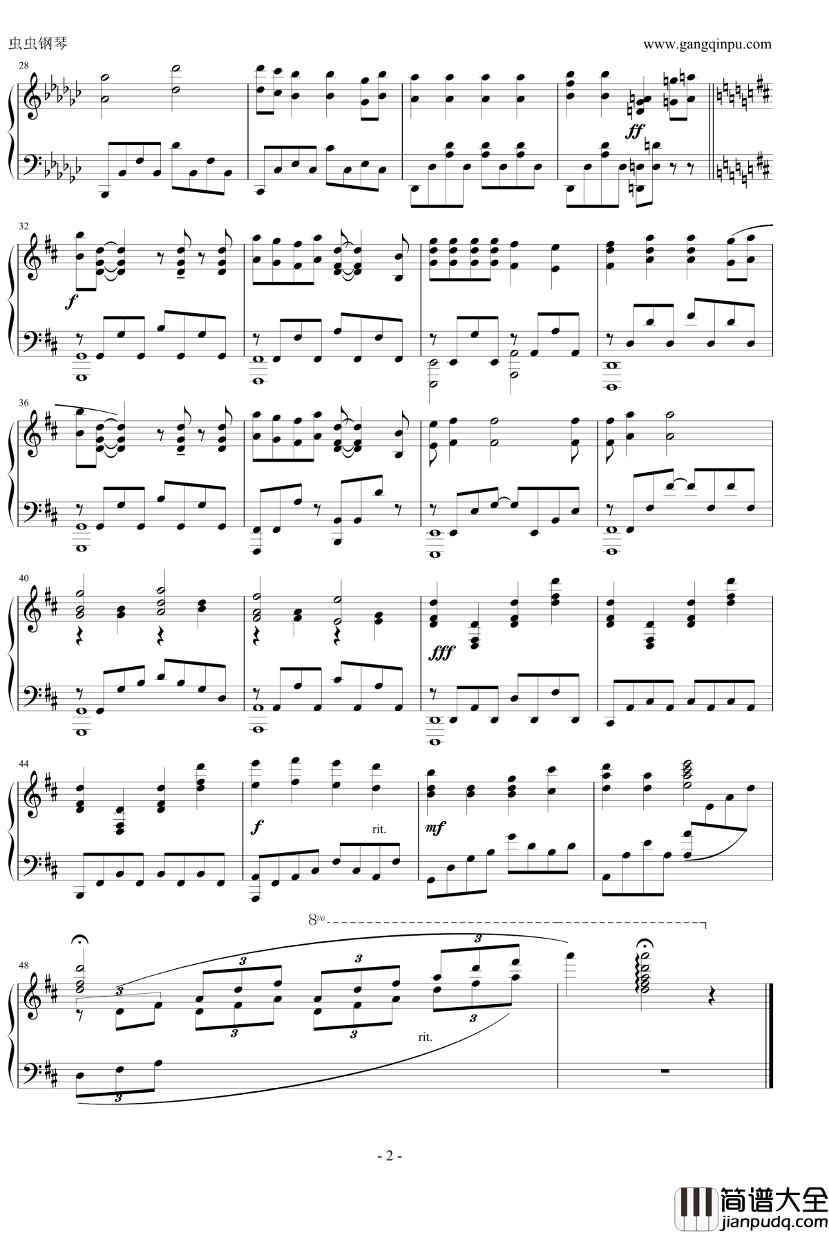 Holy_Night钢琴谱_龙与虎OST