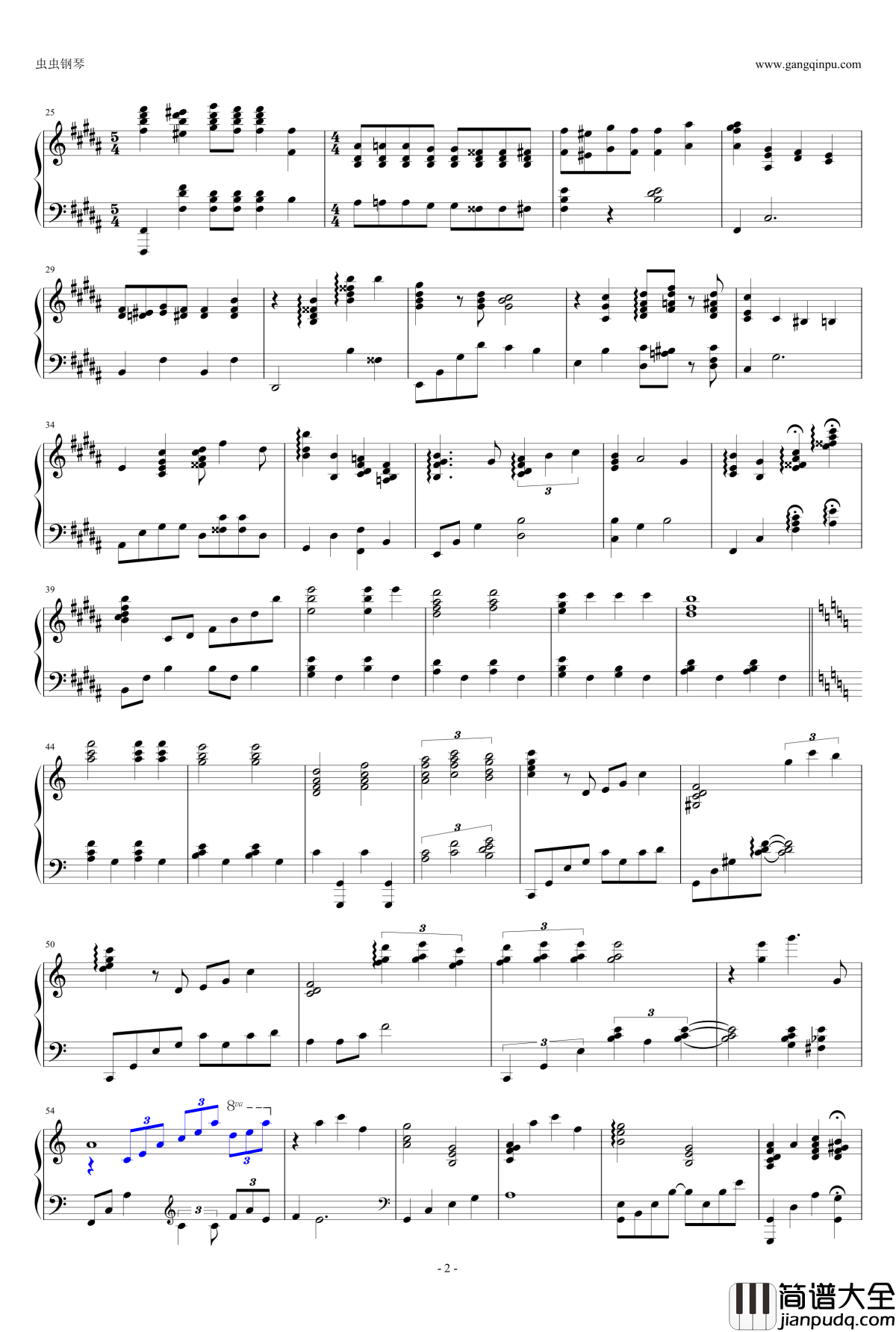 mahler_four钢琴谱_独奏_音乐之声_harrythepiano