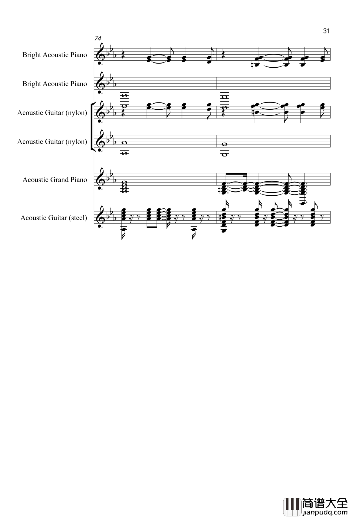 Love_song钢琴谱_Adele_Laurie_Blue_Adkins