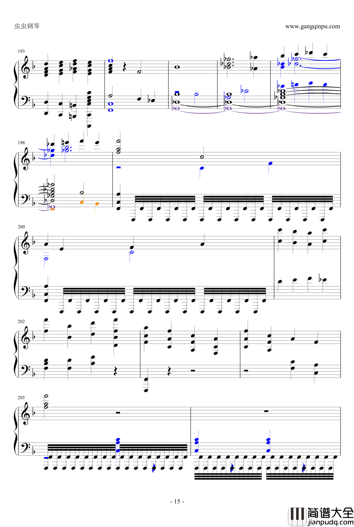 布鲁克纳第五交响曲第四乐章钢琴谱_钢琴独奏版