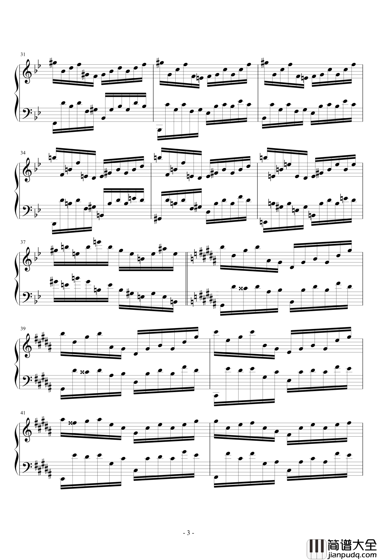 前奏曲5钢琴谱_hardy419