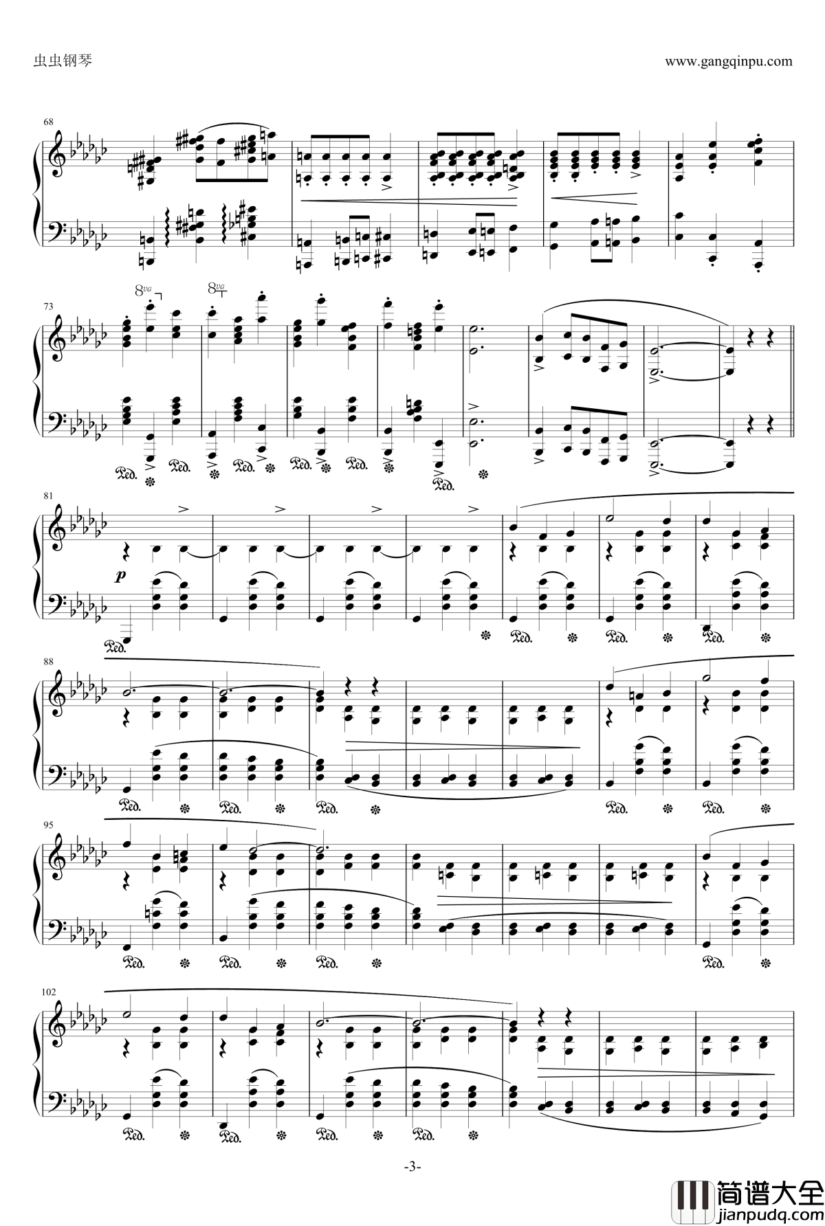 降b小调奏鸣曲——第二乐章钢琴谱_肖邦_chopin