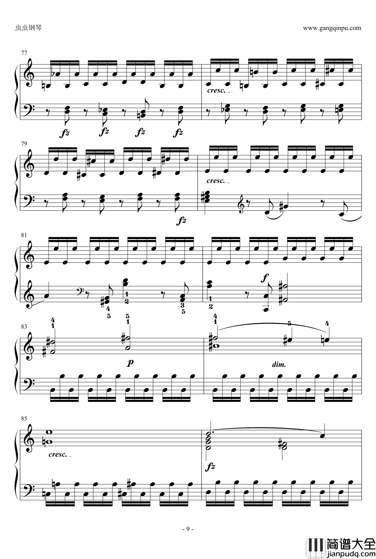 C大调奏鸣曲钢琴谱第一乐章_海顿