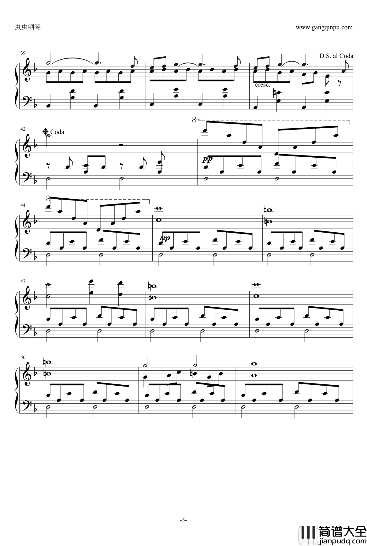 色戒钢琴谱_王佳芝主题_Alexandre_Desplat