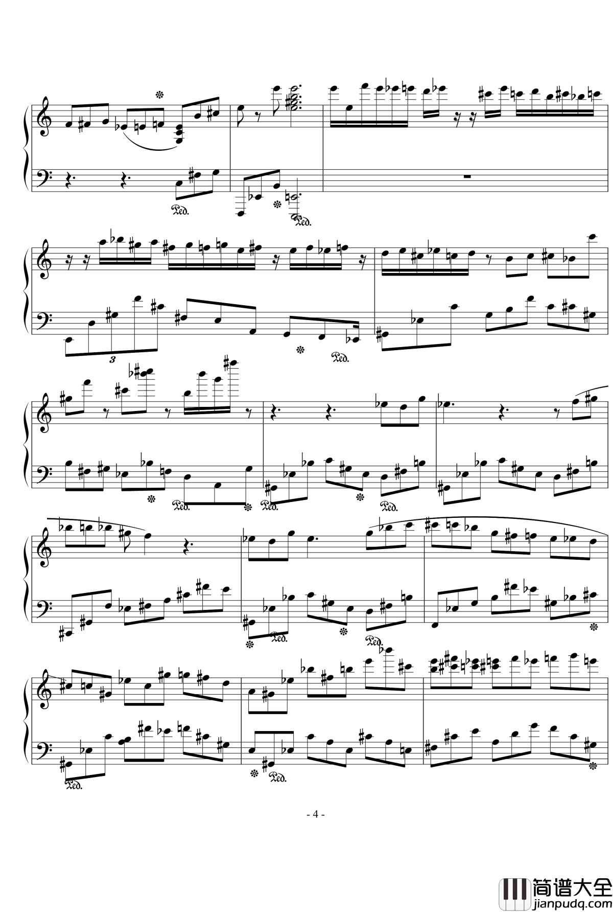 浪漫主义音乐的传统钢琴谱_幻想曲_D大调_流行追梦人