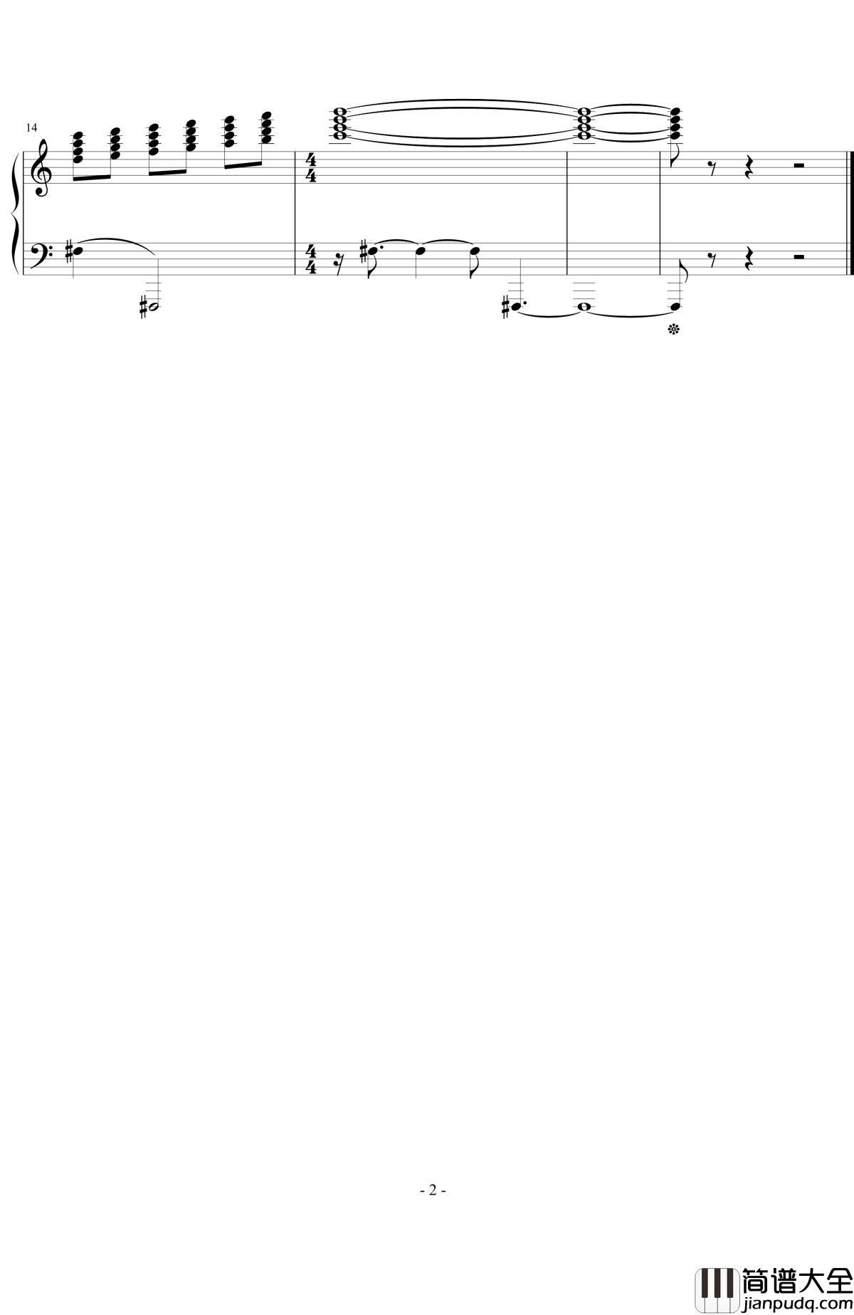 水彩画组曲_3._钢琴谱_升F大调_流行追梦人