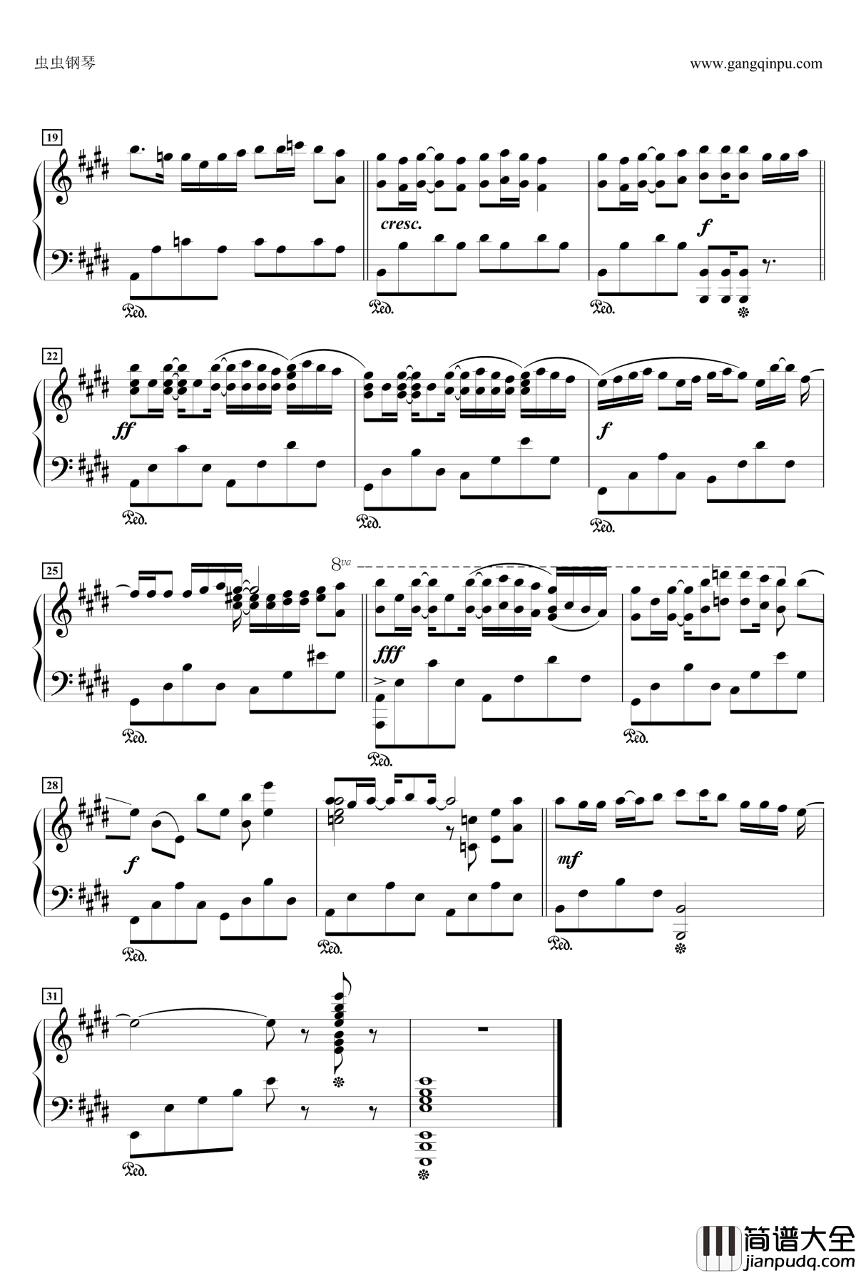 ノーポイッ!~solo_piano钢琴谱_请问您今天要来点兔子吗