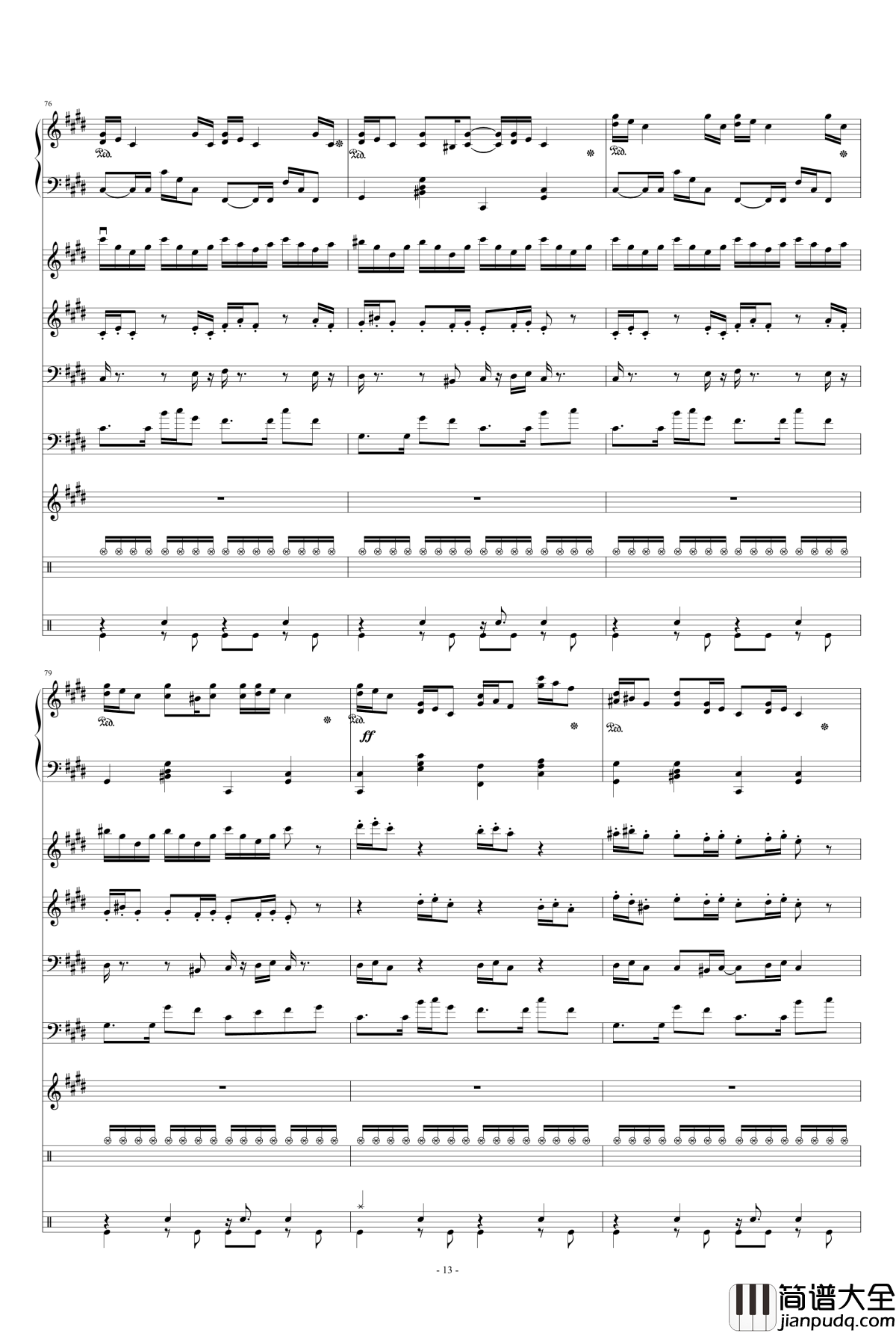 克罗地亚狂想曲钢琴谱_马克西姆_Maksim·Mrvica