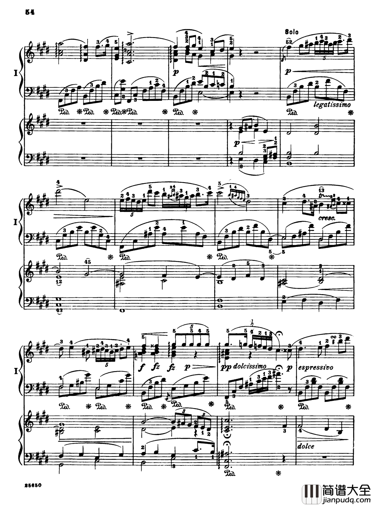 肖邦第一钢琴协奏曲钢琴谱_肖邦