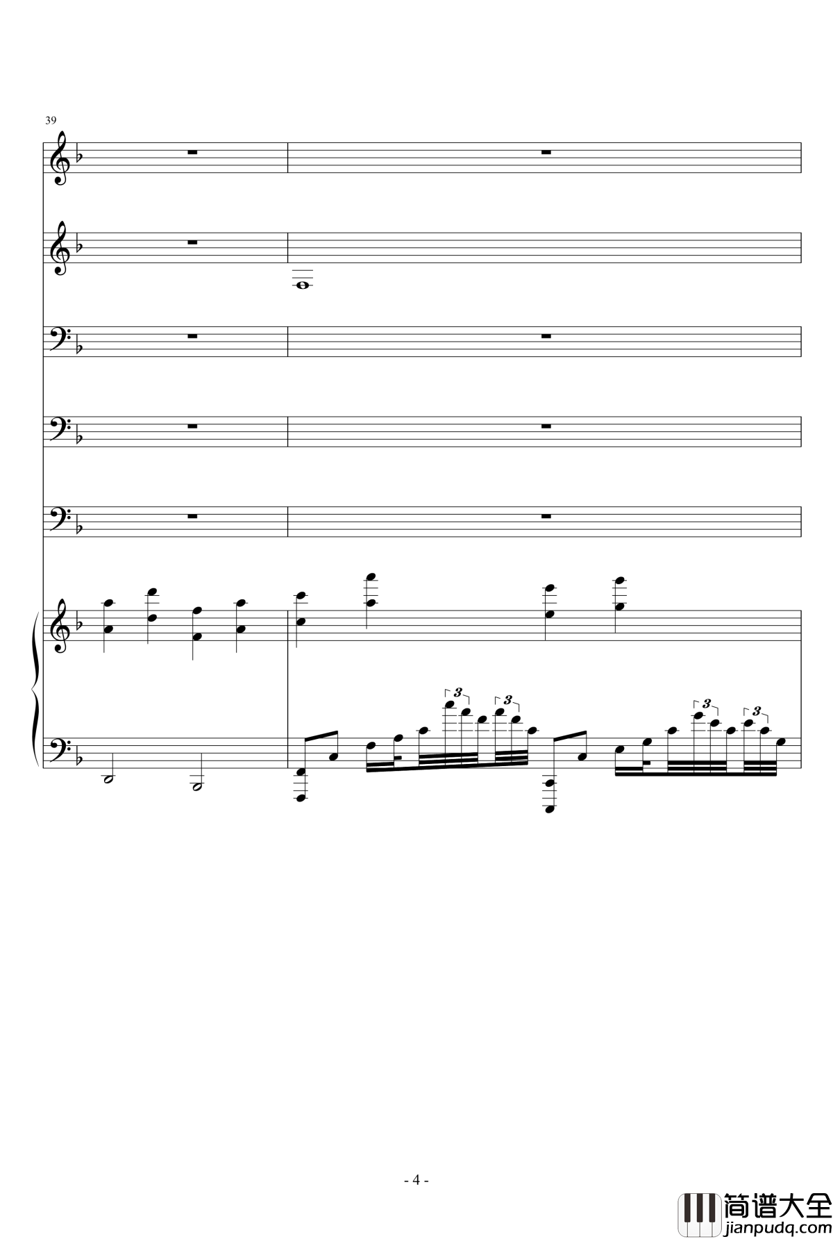 The_Song_of_AFCG钢琴谱_Intro_Ｓòrγy.