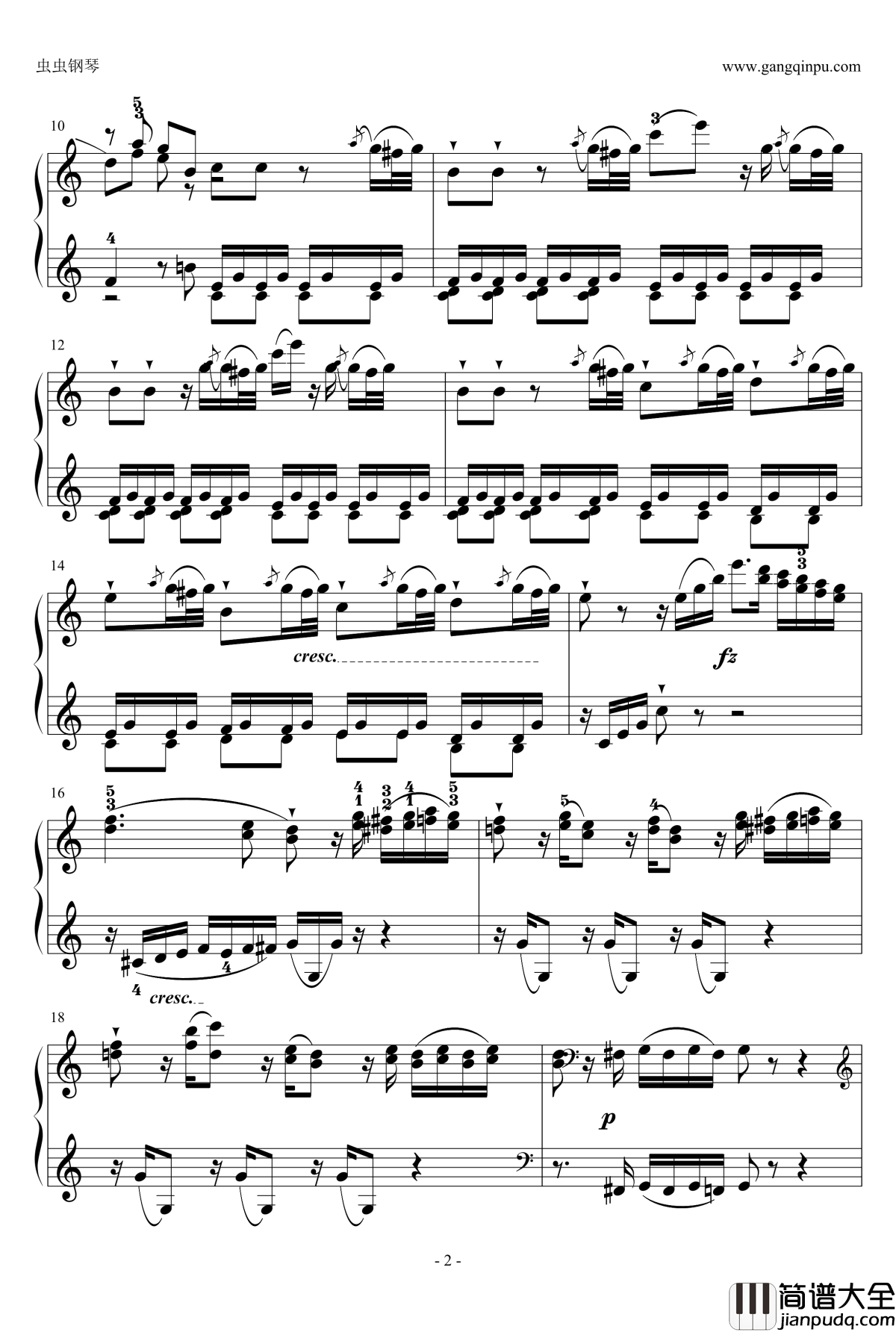 C大调奏鸣曲钢琴谱第一乐章_海顿