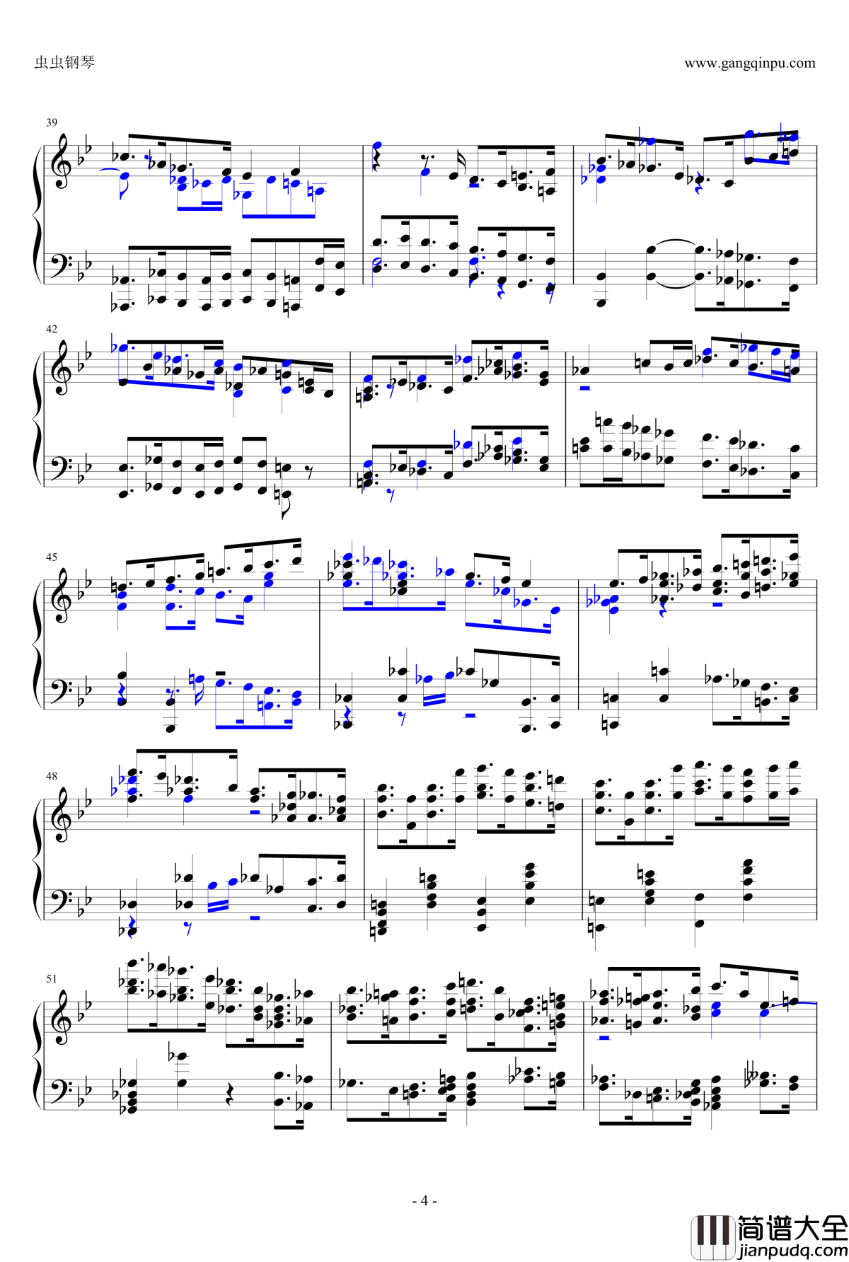 布鲁克纳第五交响曲第四乐章钢琴谱_钢琴独奏版
