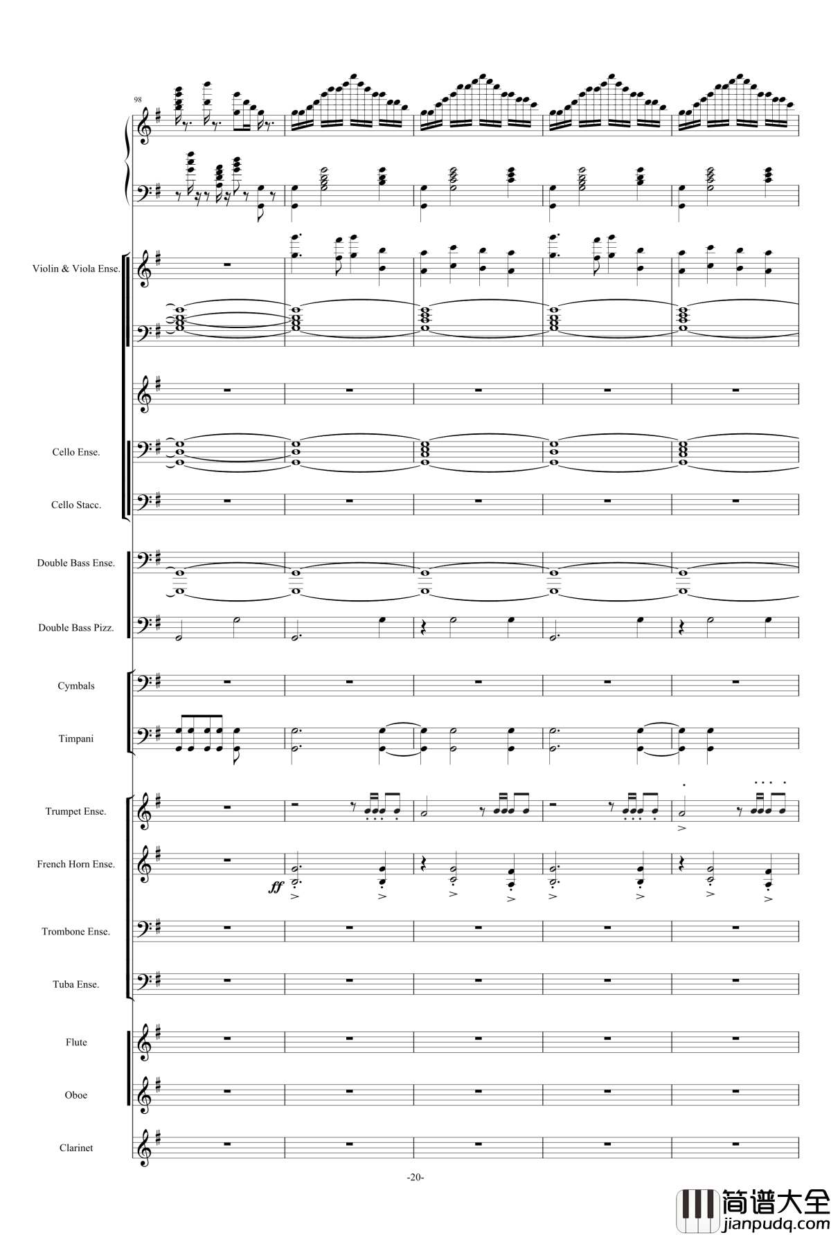 新世界协奏曲_总谱钢琴谱_马克西姆_Maksim·Mrvica