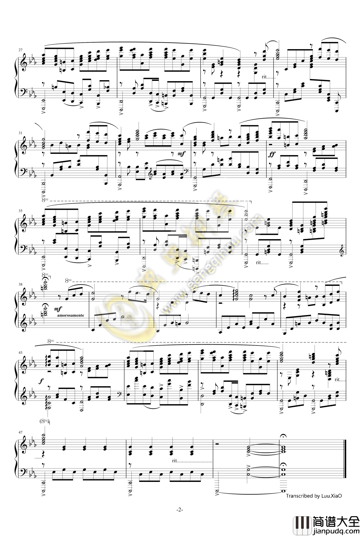 Elegy_of_Rem_OST钢琴谱__蕾姆挽歌_Re：从零开始的异世界生活