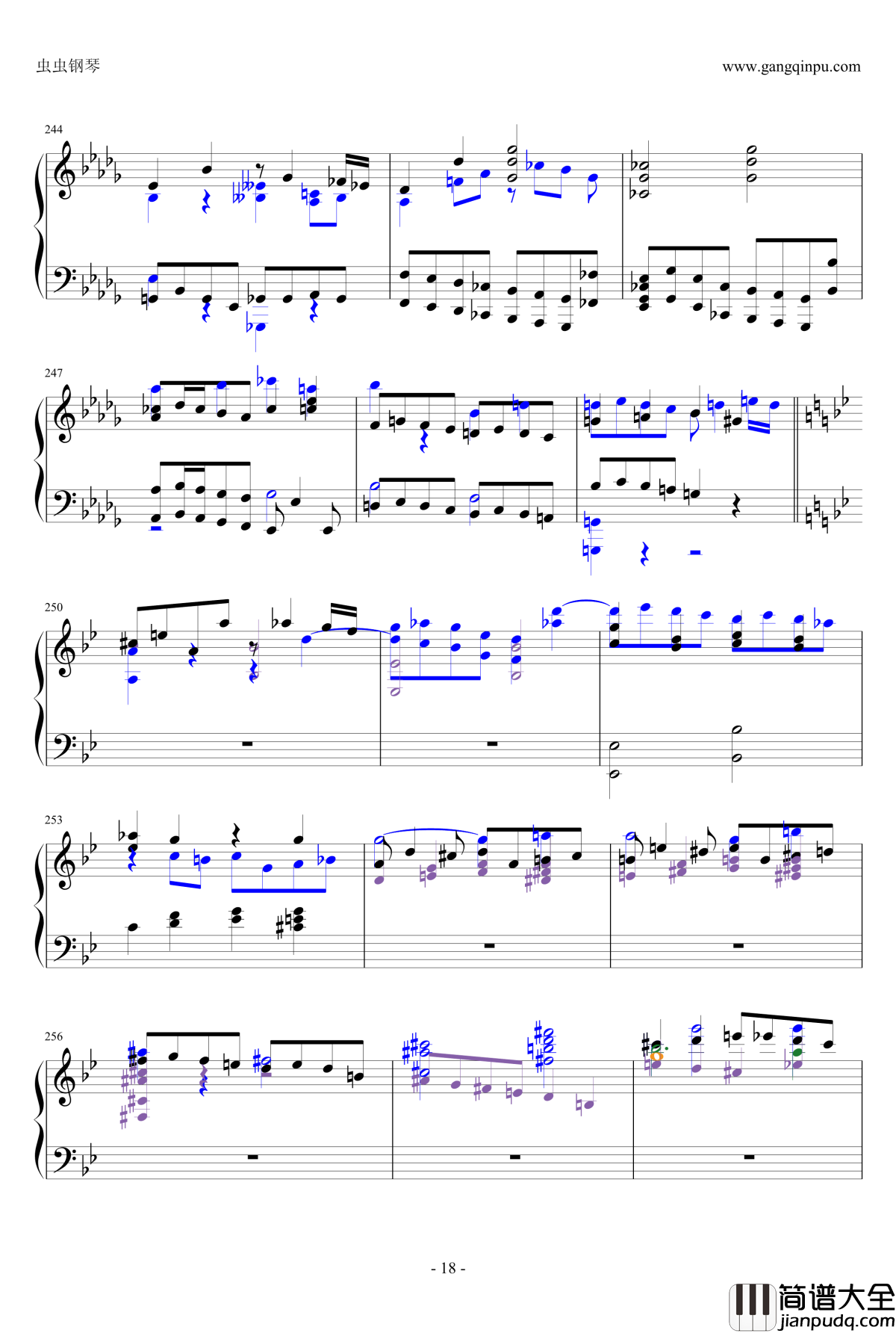 布鲁克纳第五交响曲第四乐章钢琴谱_钢琴独奏版