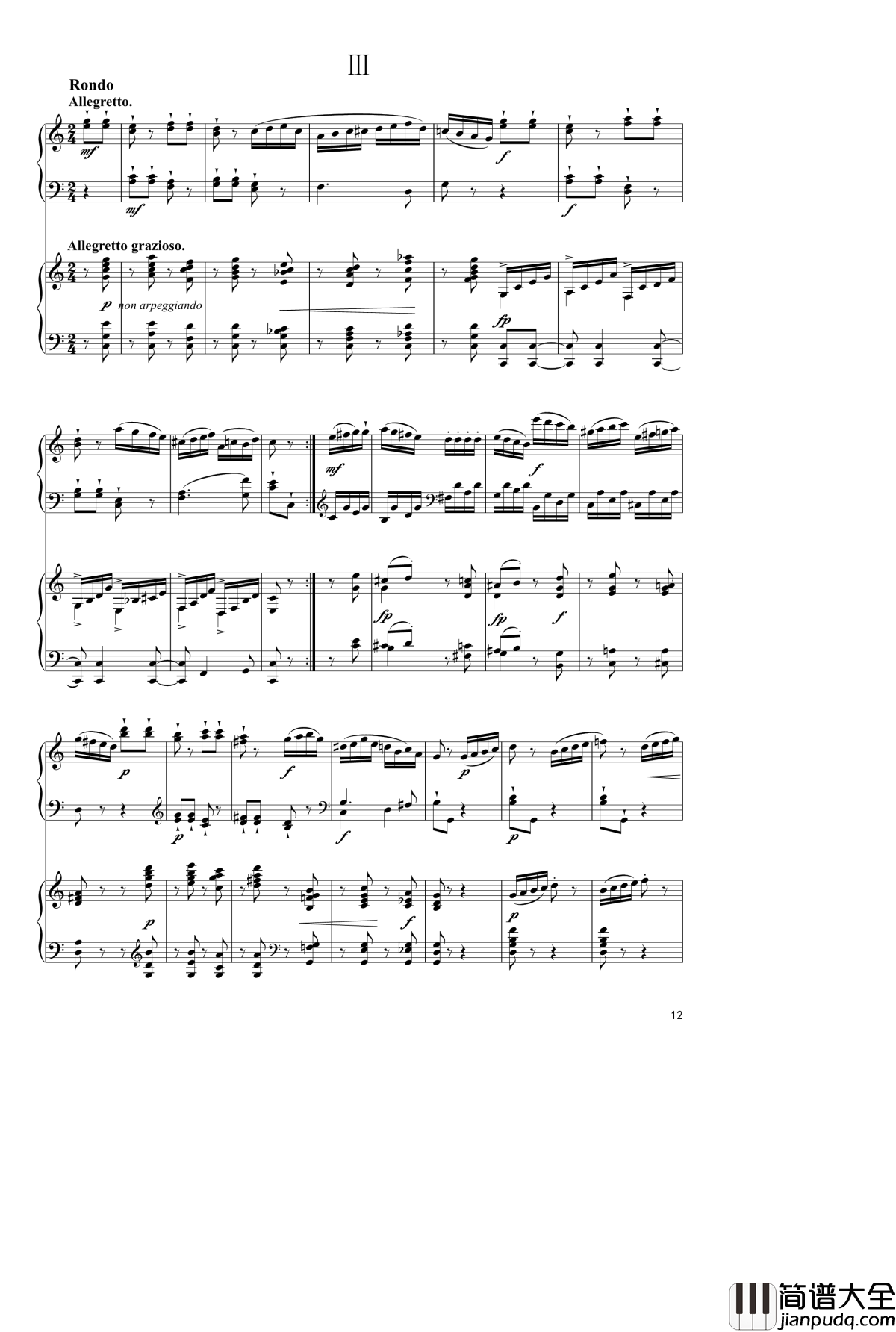 Sonata_In_C_Major,_K_545钢琴谱_双钢琴_莫扎特