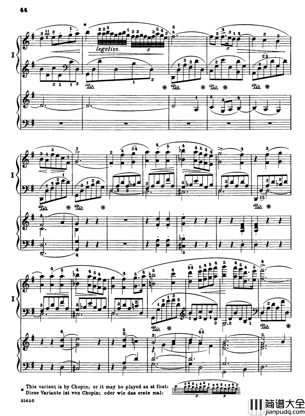 肖邦第一钢琴协奏曲钢琴谱_肖邦