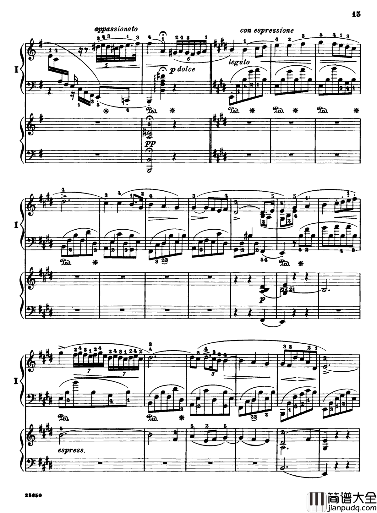 肖邦第一钢琴协奏曲钢琴谱_肖邦