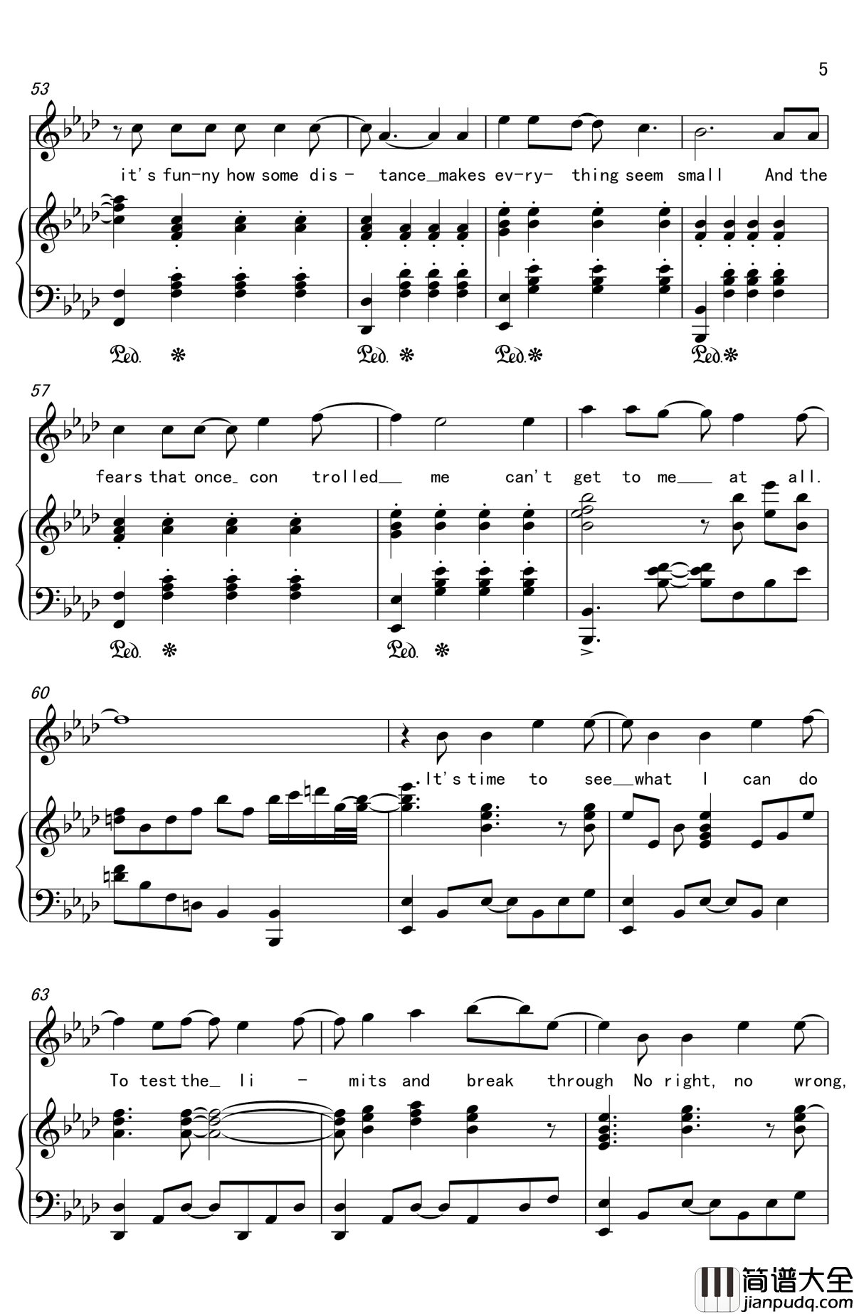 Let_It_Go钢琴谱_Idina_Menzel_冰雪奇缘