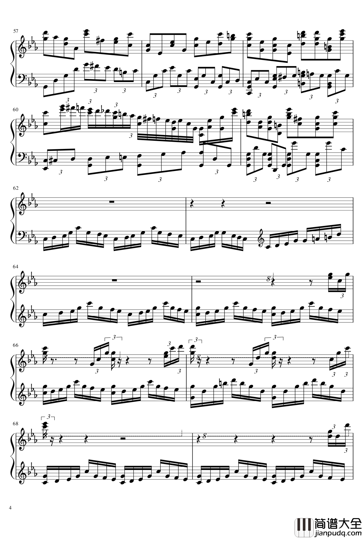 数学老师钢琴谱_手机铃声变奏曲_琴欲