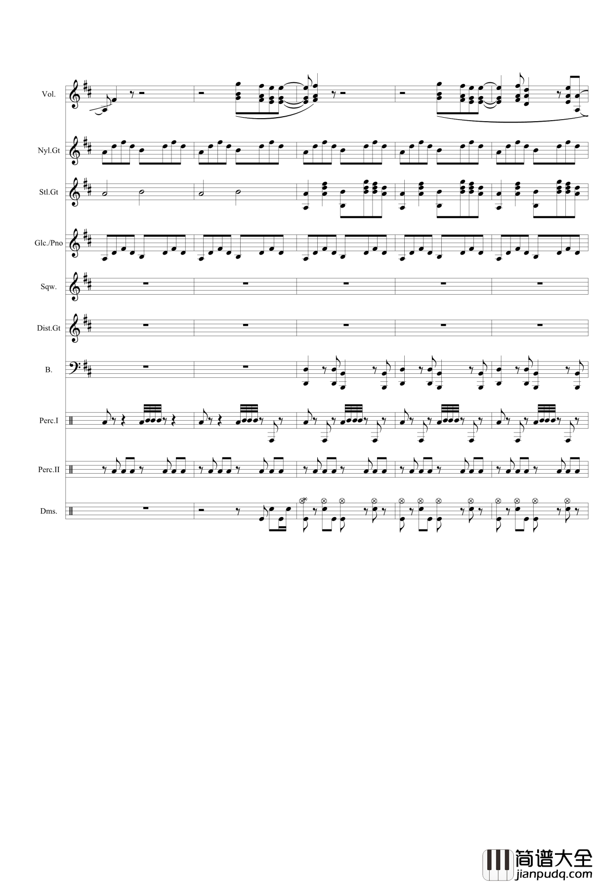 still_alive钢琴谱_总谱_E传送门结束曲_llen_McLain