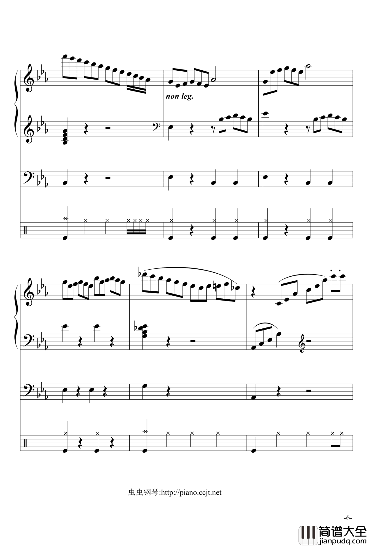 悲怆奏鸣曲钢琴谱_加小乐队_贝多芬_beethoven