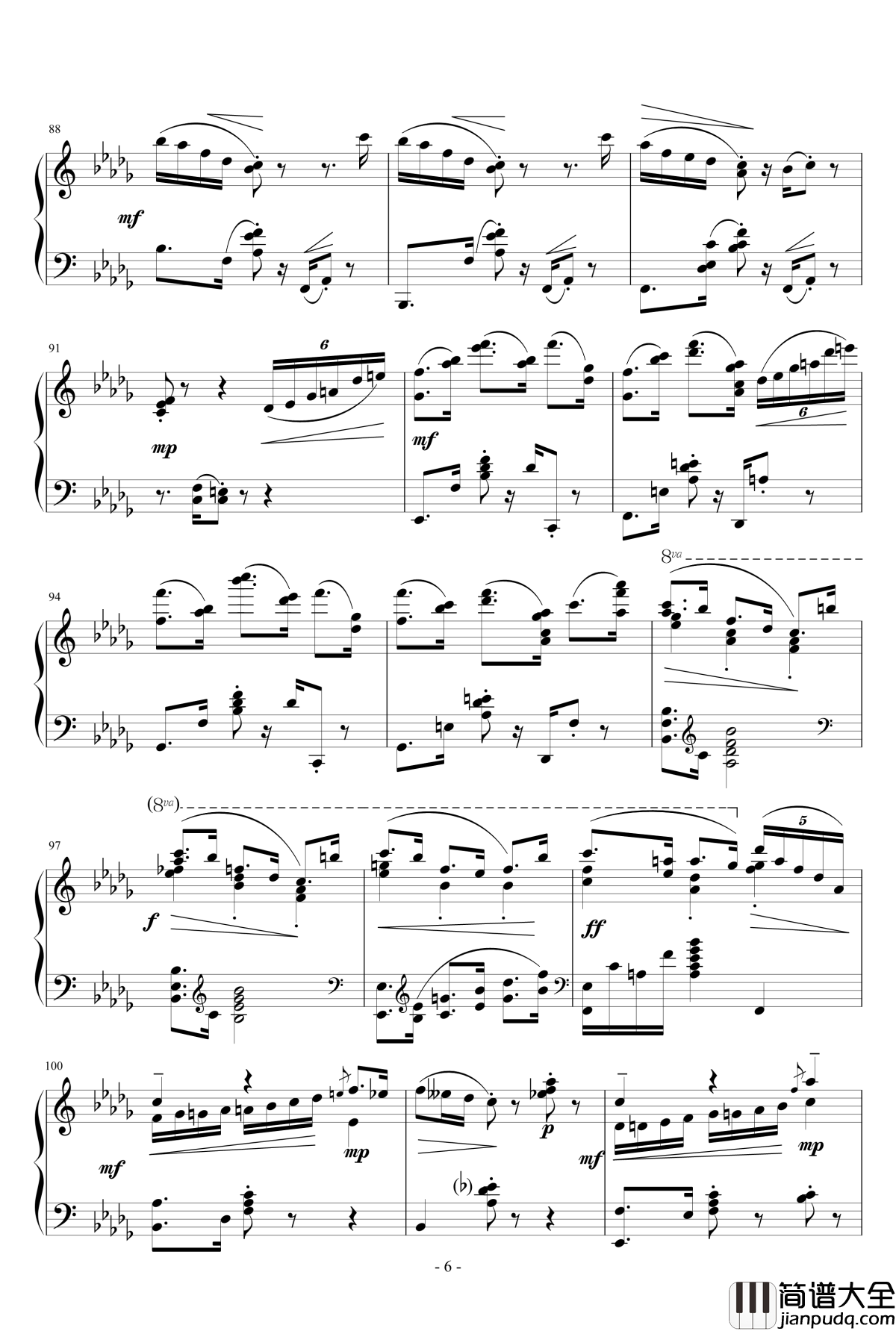 Waltz_in_B_flat_minor钢琴谱_KioooS