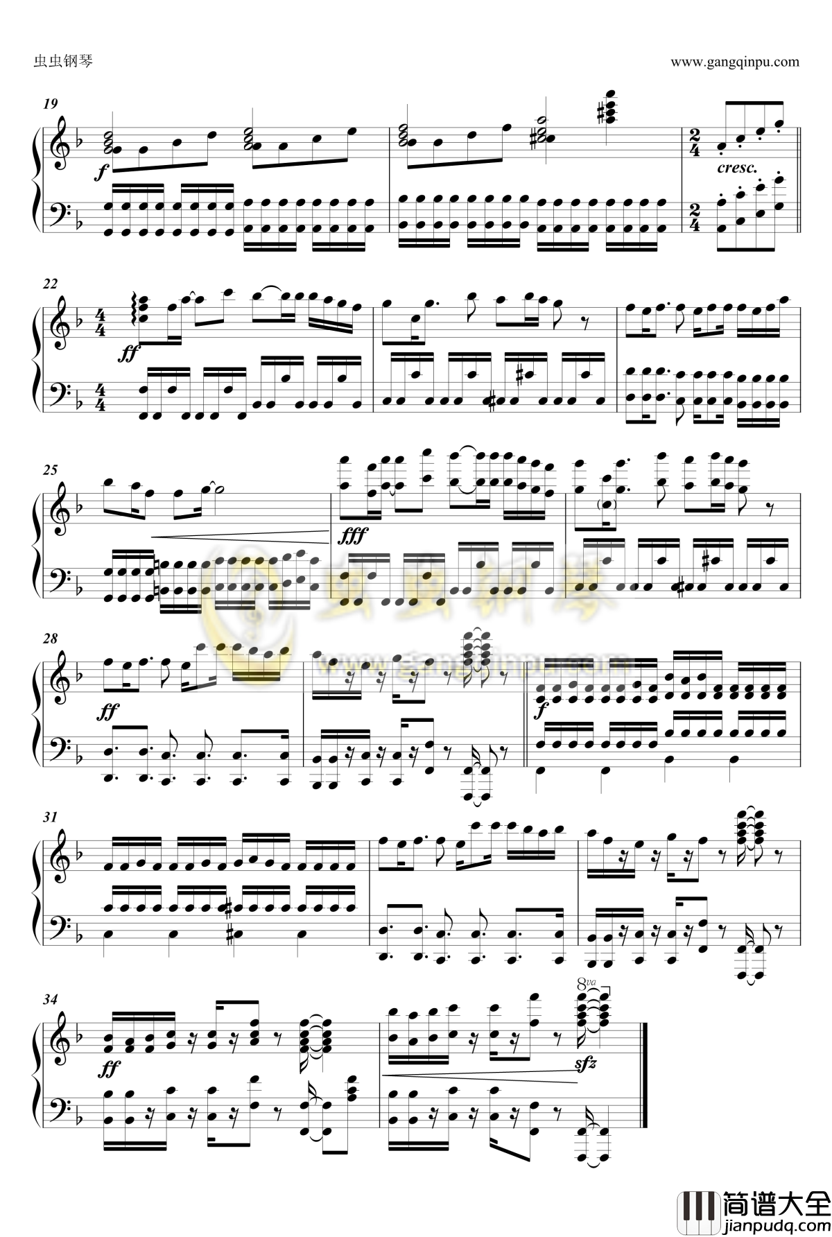 はるいろアネモネ~solo_Piano钢琴谱_きんいろモザイク_黄金拼图