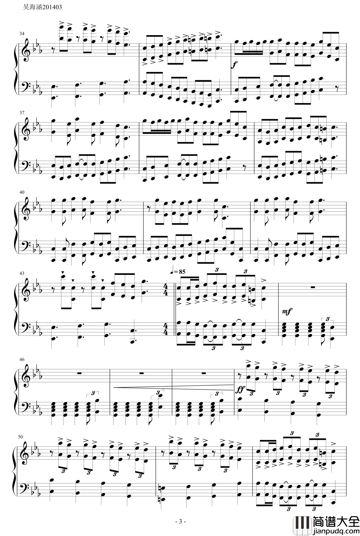 午夜小步舞曲钢琴谱_Midnight_Menuette_马克西姆maksim&赫吉克_Tonci_Huljic_2