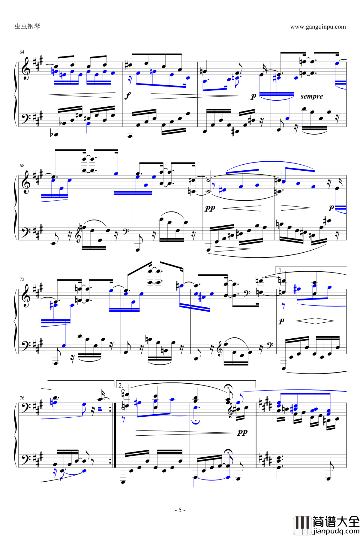 间奏曲Op钢琴谱_117_No.3_勃拉姆斯_Brahms
