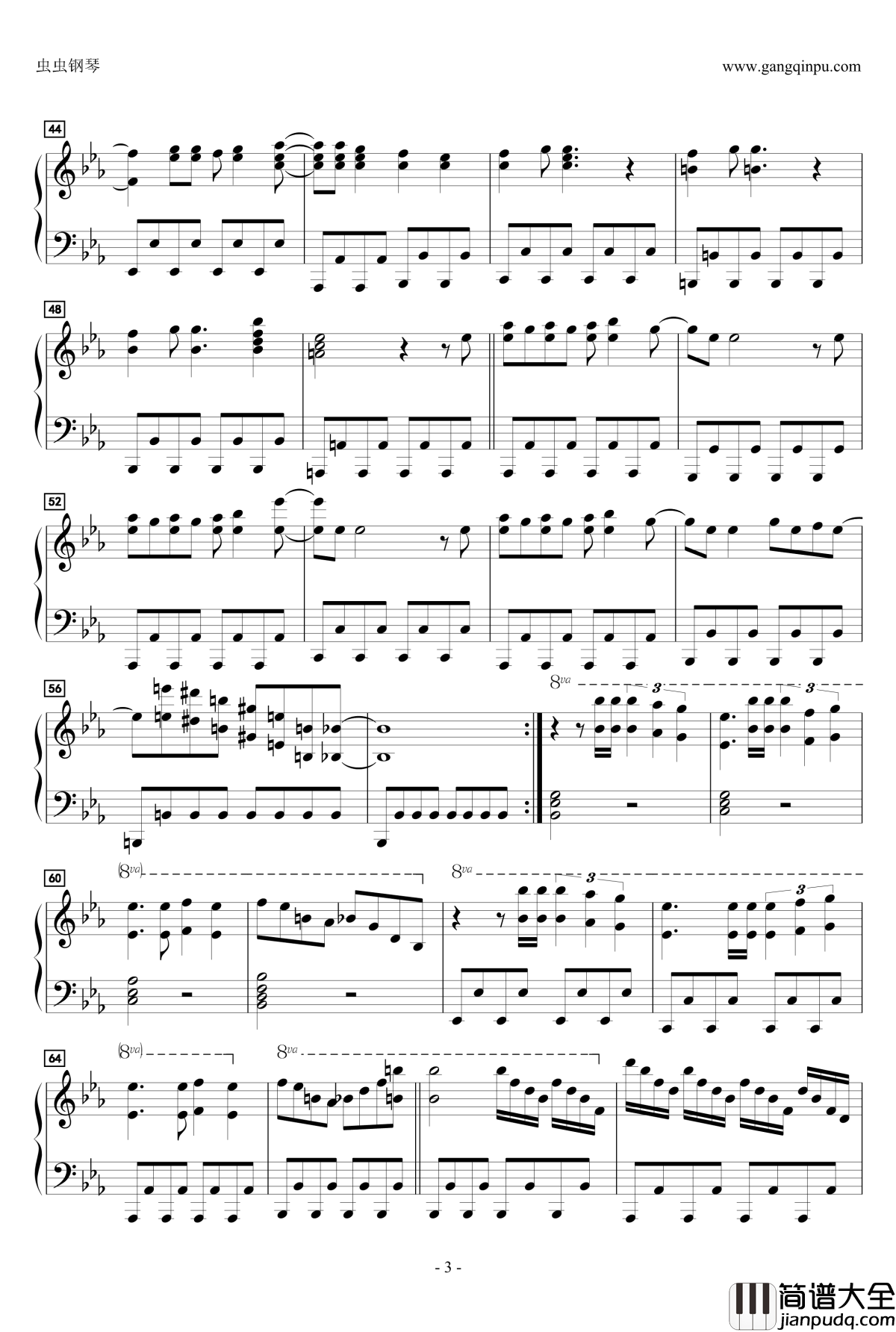 Dear_My_Keys_~鍵盤の魔法~钢琴谱_动漫