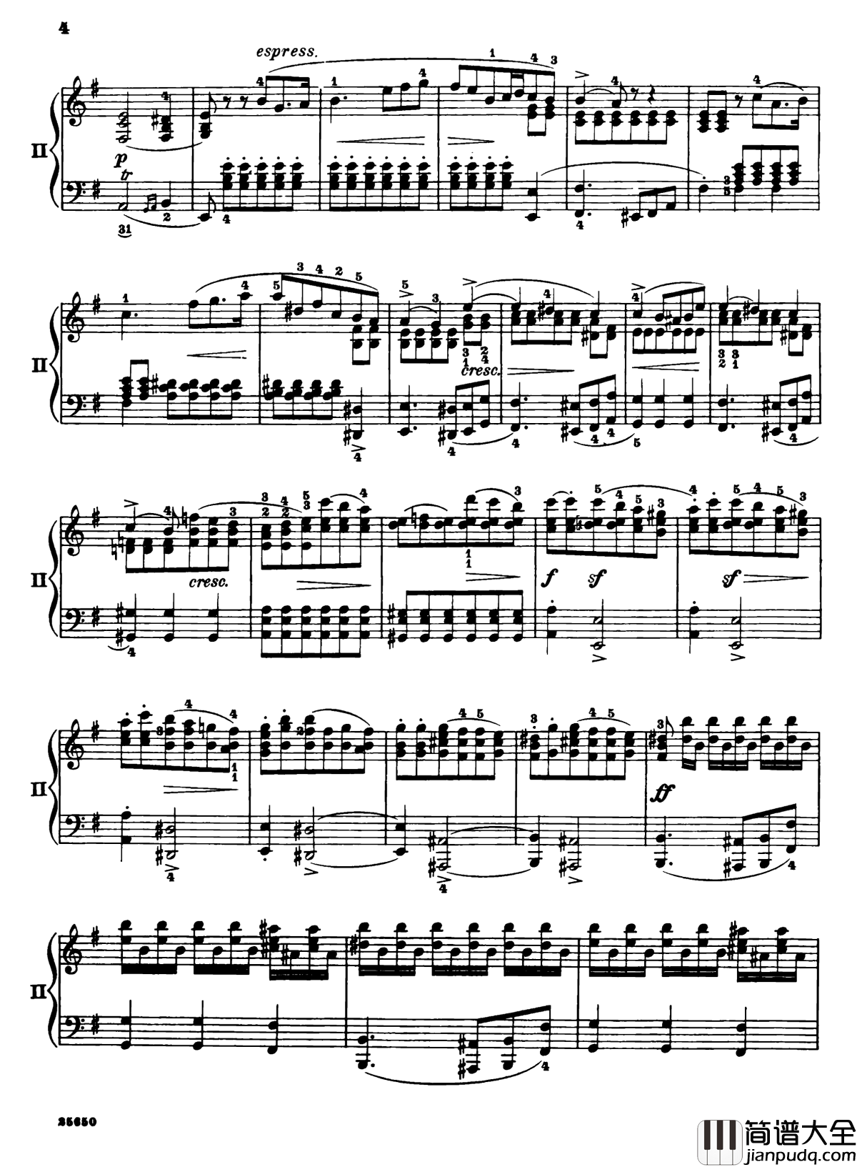 肖邦第一钢琴协奏曲钢琴谱_肖邦