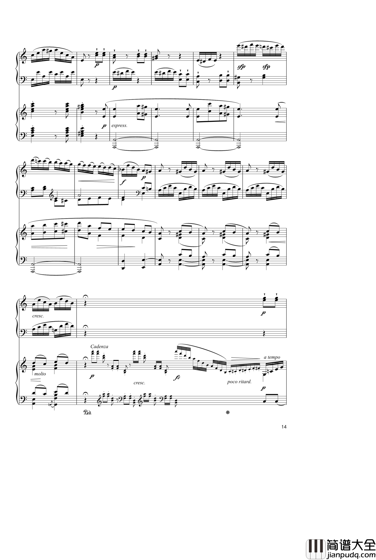 Sonata_In_C_Major,_K_545钢琴谱_双钢琴_莫扎特