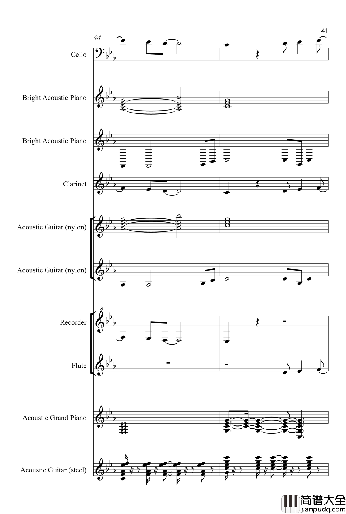 Love_song钢琴谱_Adele_Laurie_Blue_Adkins