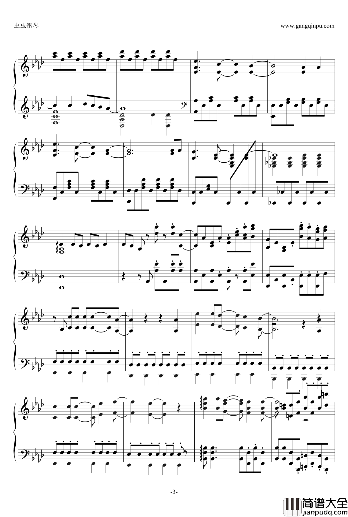 Let_It_Go钢琴谱_最适合独奏原版_蓝色魔羯_冰雪奇缘