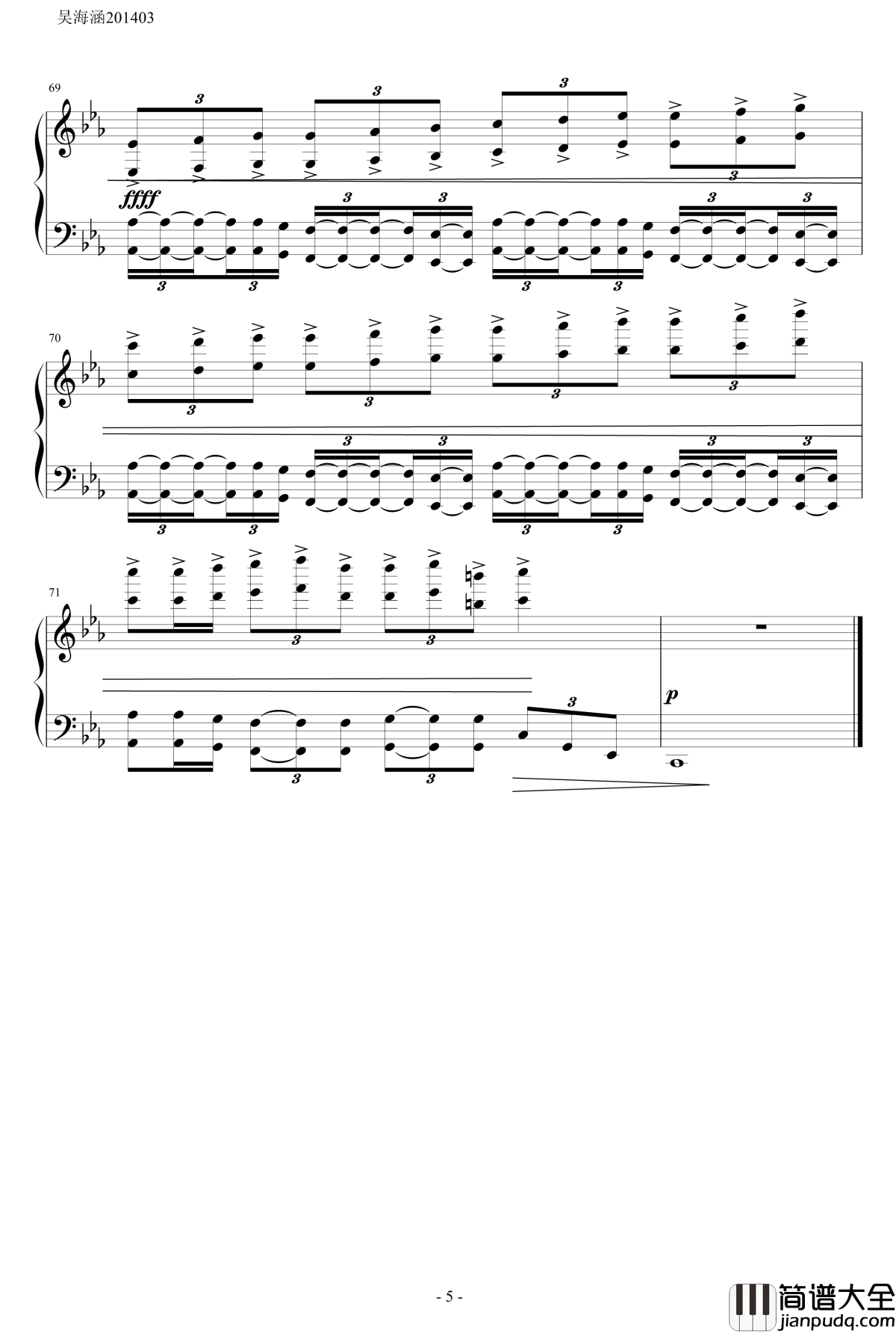 午夜小步舞曲钢琴谱_Midnight_Menuette_马克西姆maksim&赫吉克_Tonci_Huljic_2