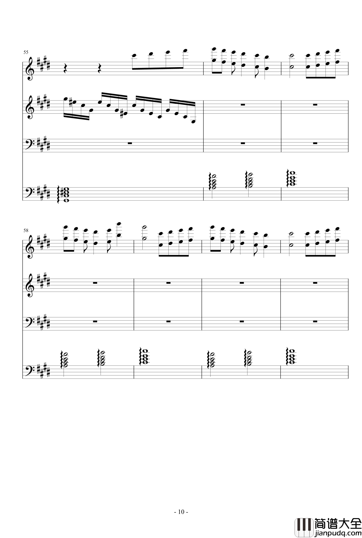 极品钢琴高手练习曲1钢琴谱_晴空之歌_瑜乐星