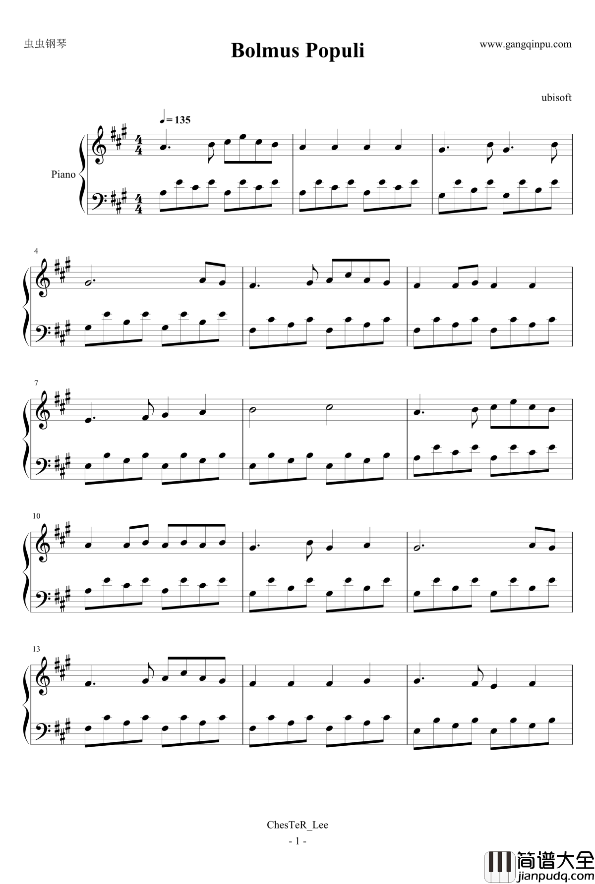 Bolmus_Populi钢琴谱_Child_of_Light