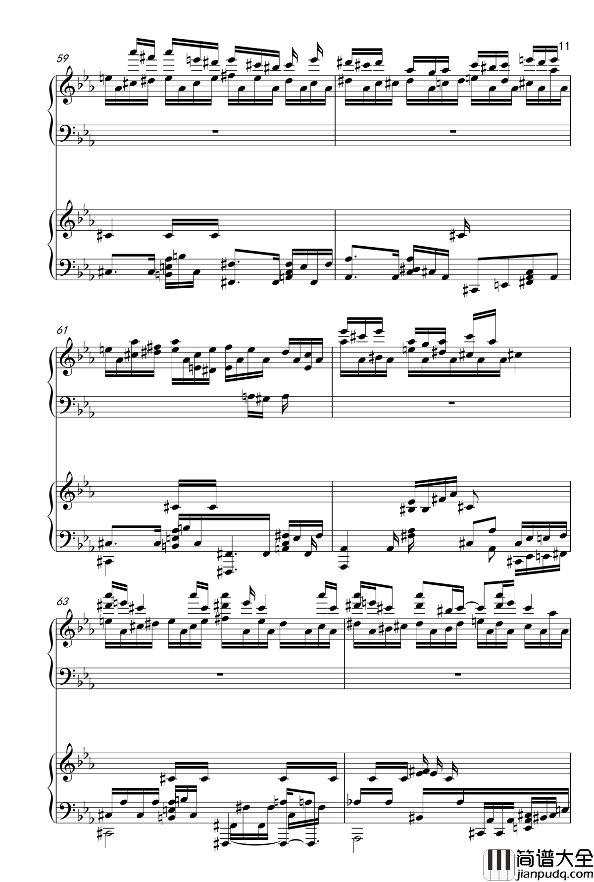 克罗地亚狂想曲钢琴谱_四手联弹_马克西姆_Maksim·Mrvica