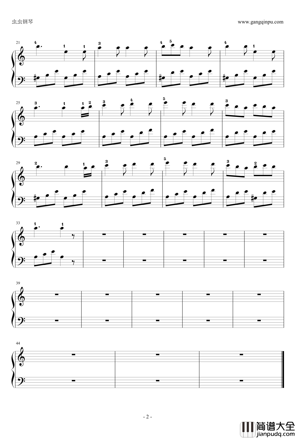 土拔鼠钢琴谱_优美版_儿童学生最喜欢弹的曲子_贝多芬_beethoven