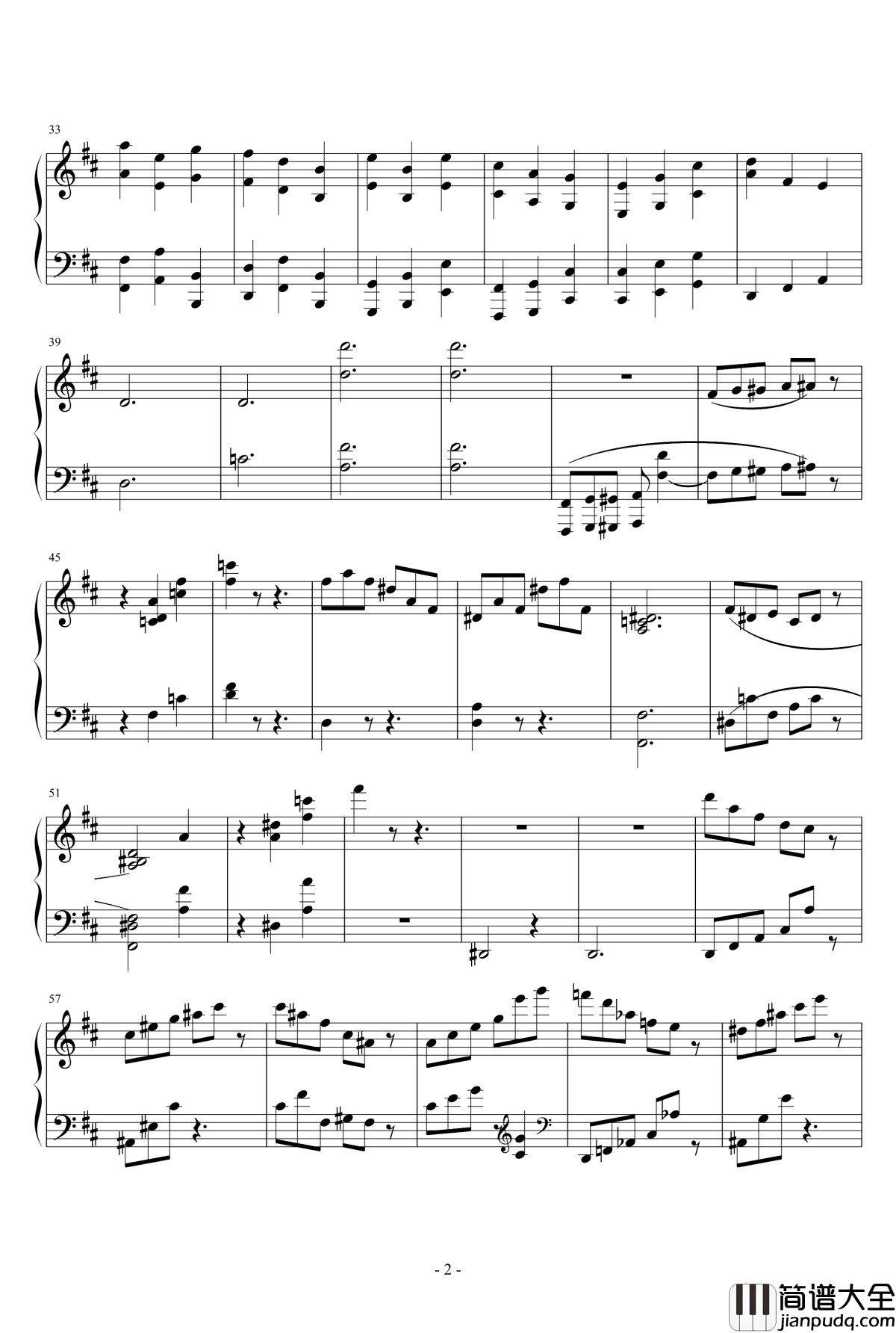 谐谑曲钢琴谱_两只老虎_K550
