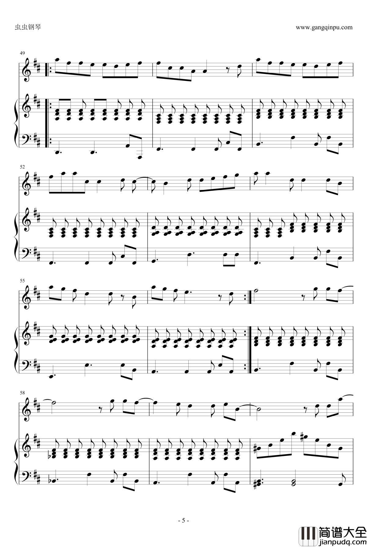 我的秘密钢琴谱_Piano_Version_邓紫棋